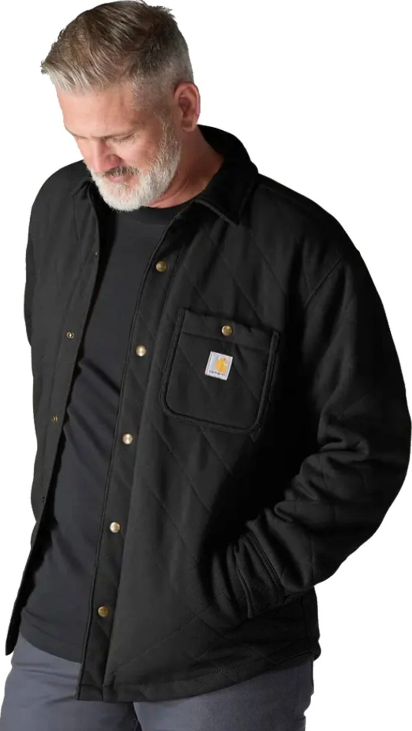 Carhartt Quilted Snap Front shirt, Black, L