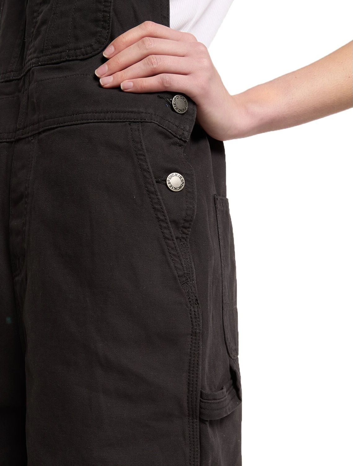 Dickies Canvas short female bib, Black, L