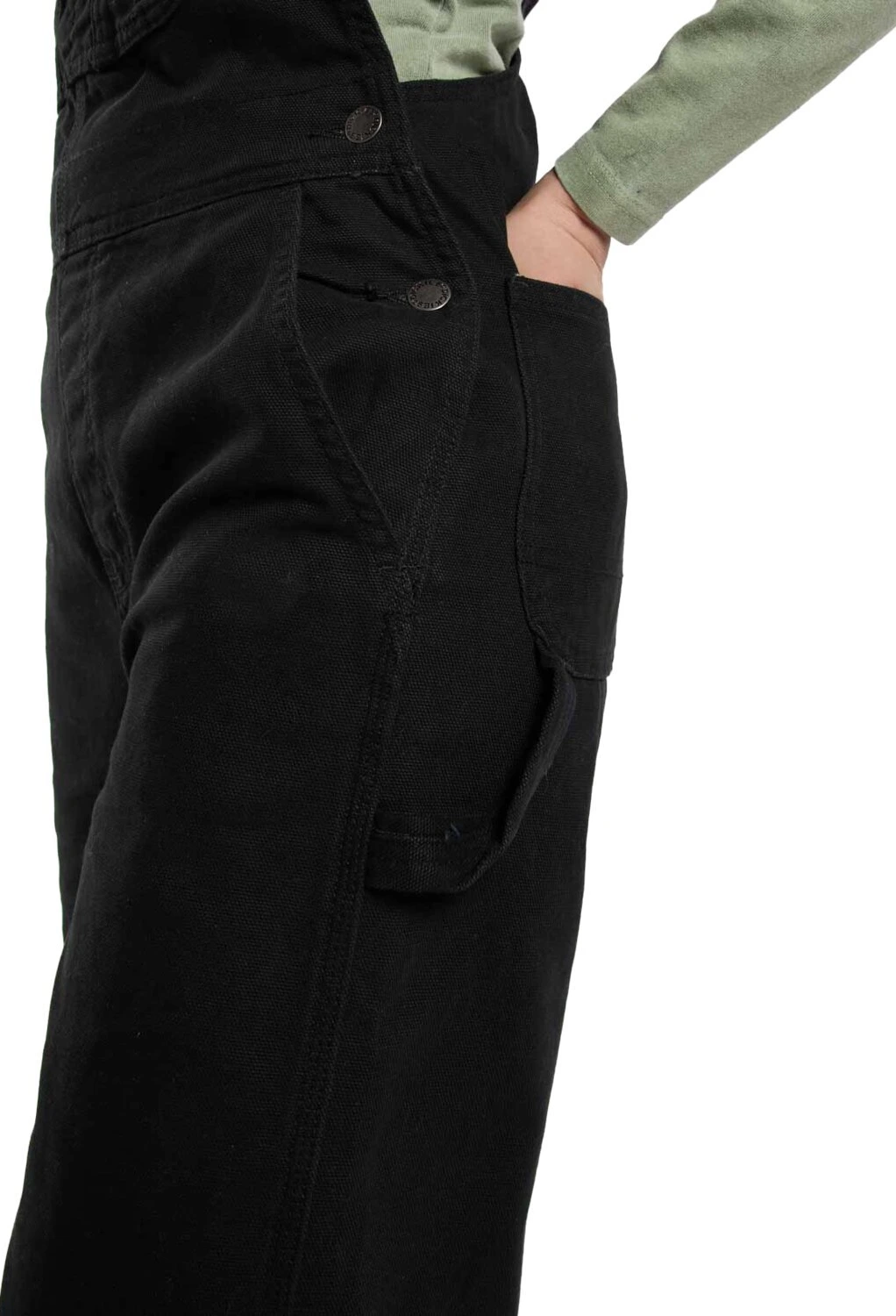 Dickies Loose canvas female bib, Black, M
