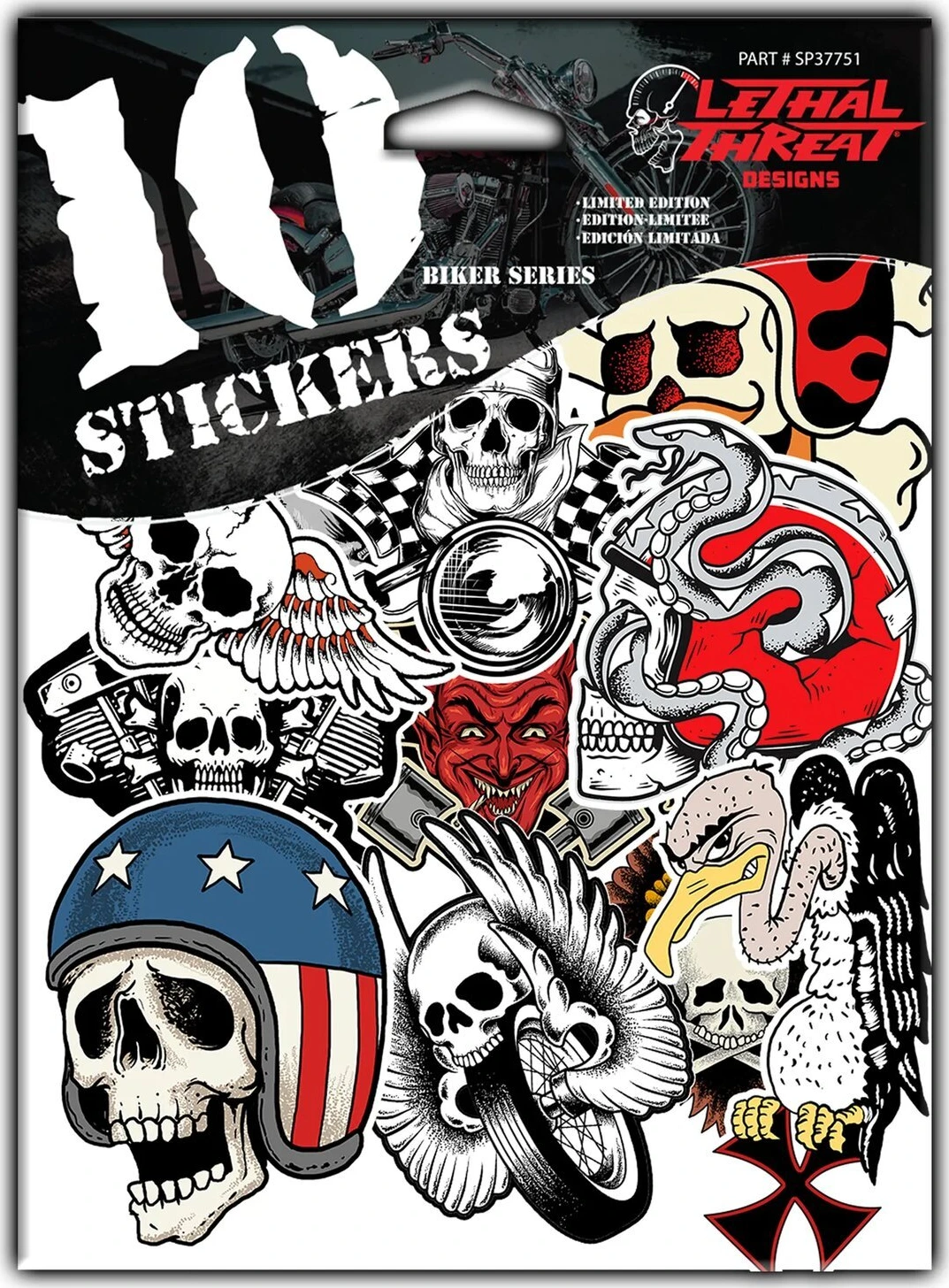 Biker series 10-pack decals