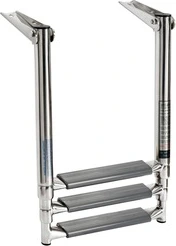 Osculati 3-step telescopic ladder oval tubes