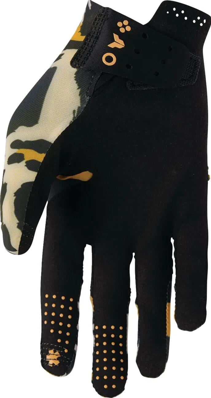 GLOVES WOMENS SPORTMODE CHEETAH TAN/BLACK SM