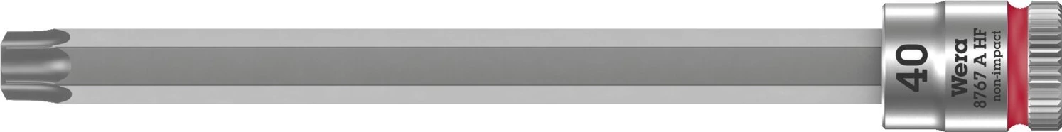Wera Zyklop 1/4" Torx® socket bit with holding function, 100 mm, Chrome