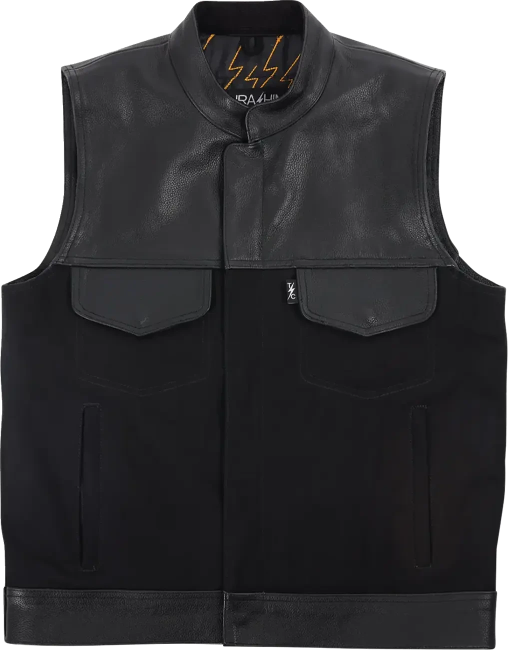 VEST KANAN LEATHER DENIM SMALL