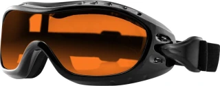 ZANheadgear NightHawk googles gloss black amber lens