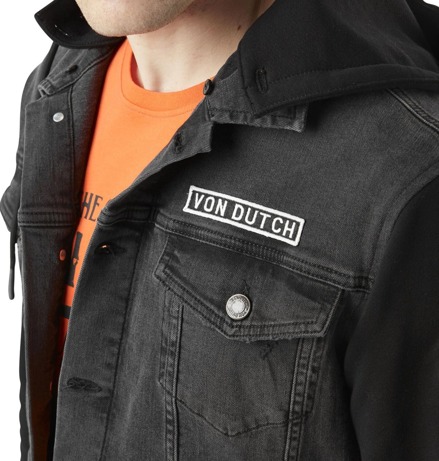 Von Dutch Denim jacket black, XL