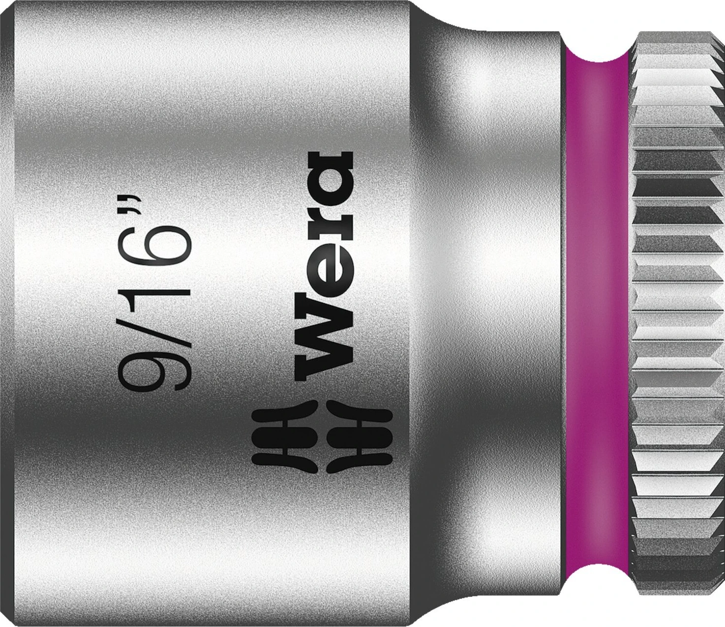 Wera Zyklop 1/4" socket - US sizes 9/16", 23 mm, Chrome
