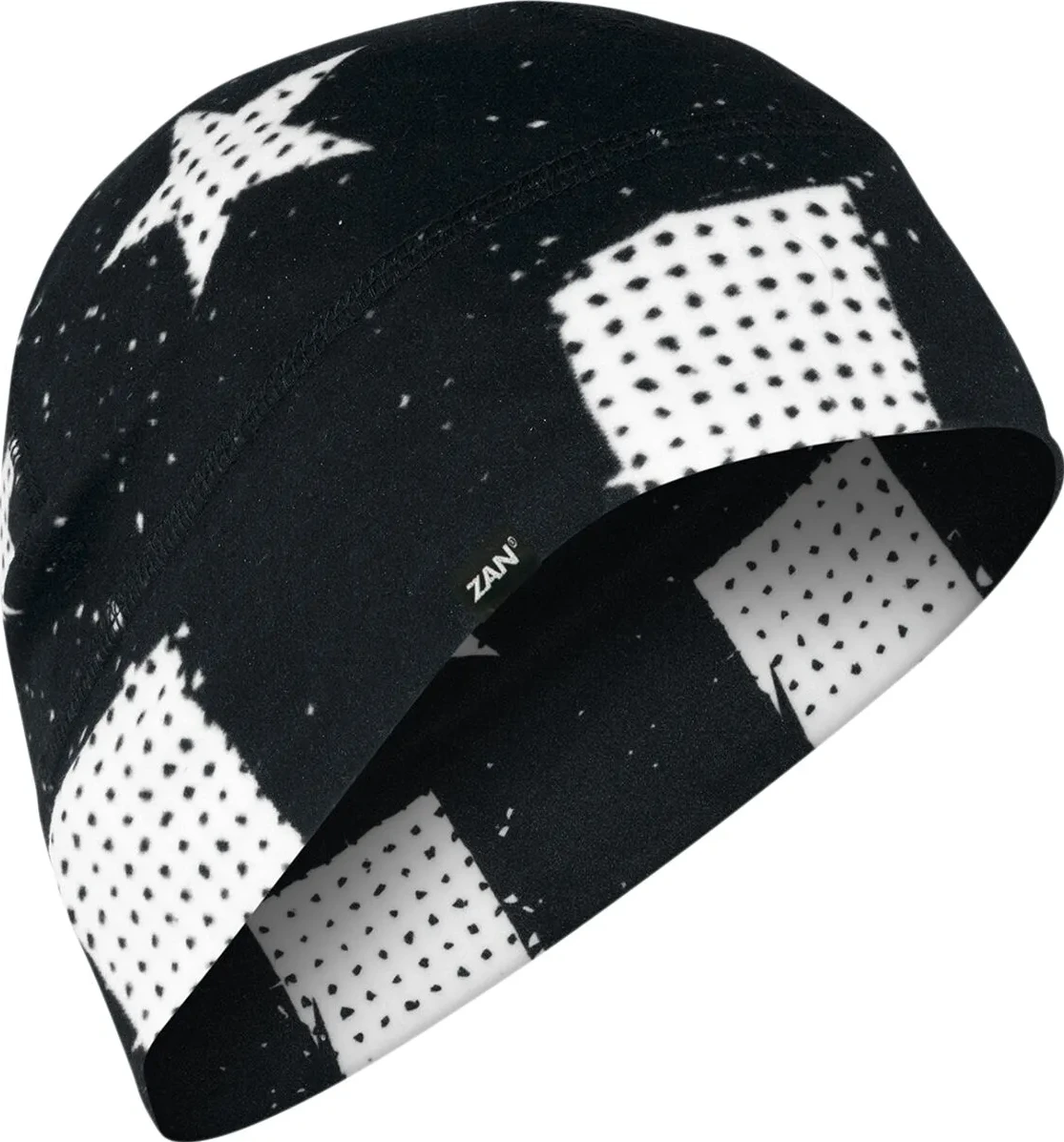 BEANIE SPORTFLEX BK WH FLAG