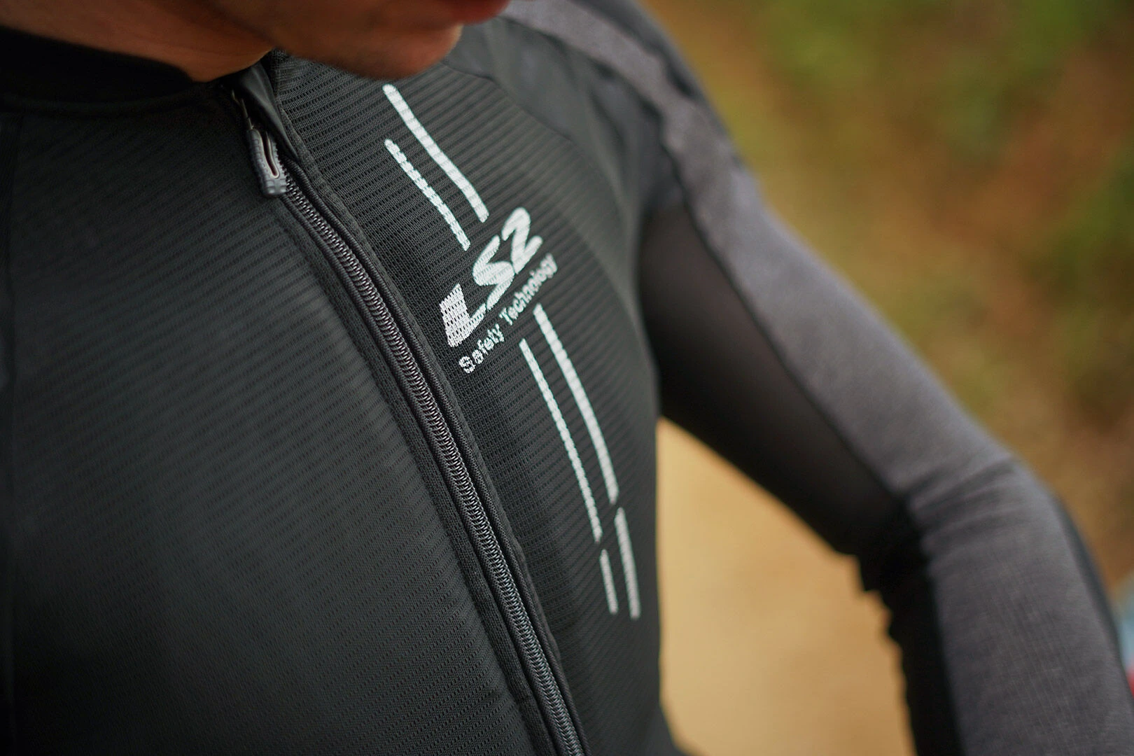 LS2 X-Armor Man Jacket - XS-S, Black Silver