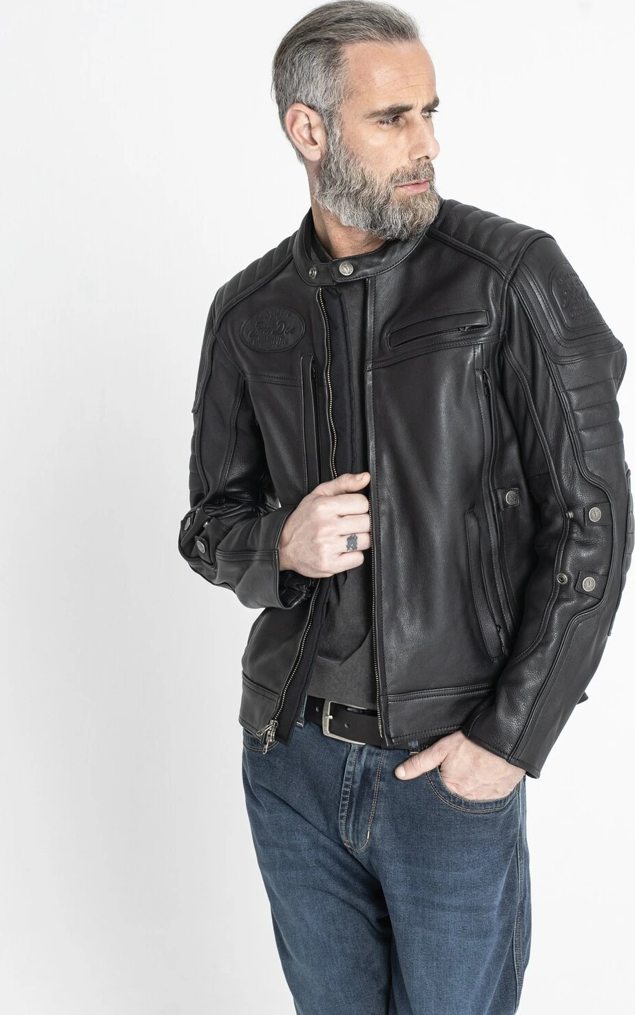 John Doe Technical Leather jacket, Black, L