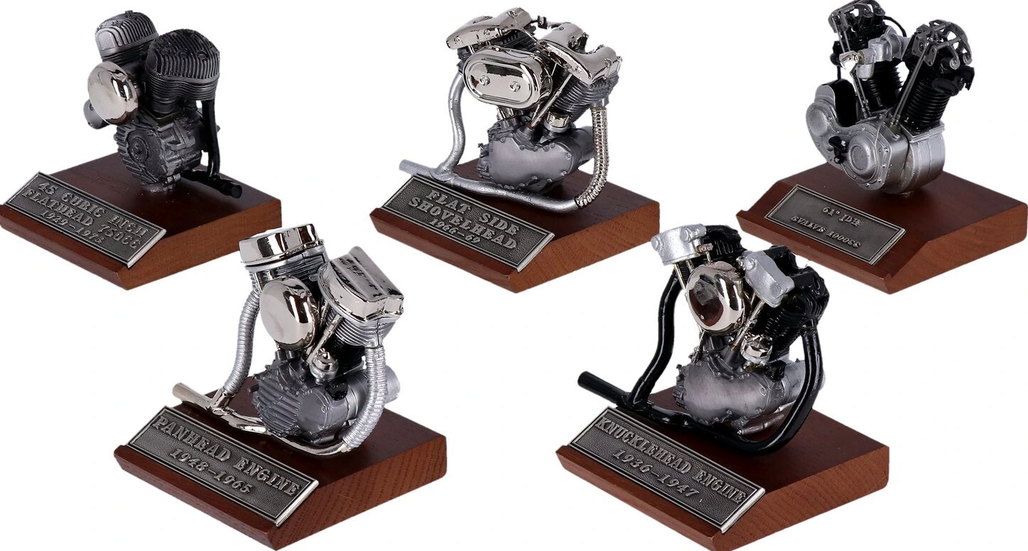 V-Twin Mfg, cast pewter motor model V-Twin engines
