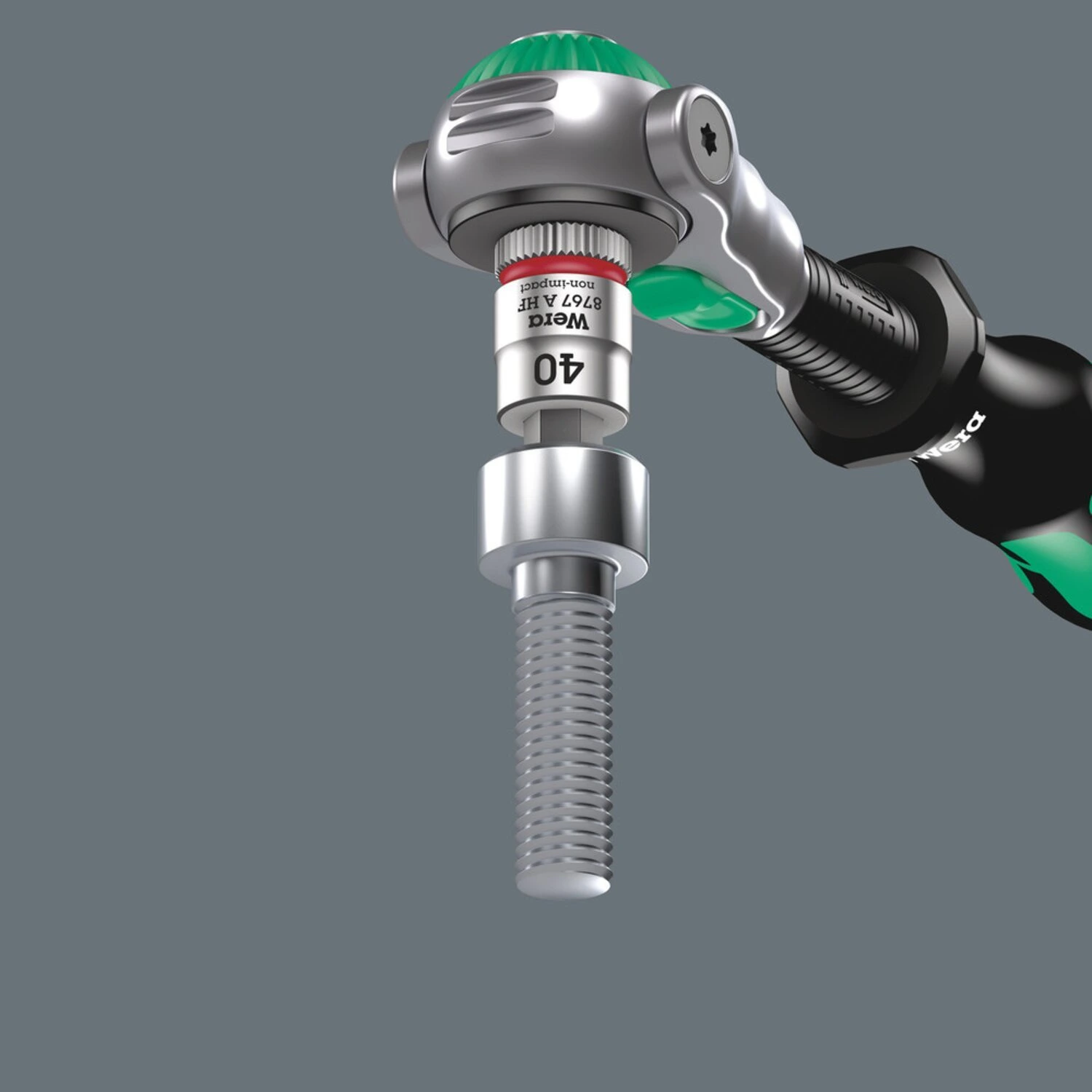 Wera Zyklop 1/4" Torx® socket bit with holding function, 100 mm, Chrome