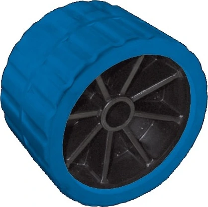 Side roller blue 75 mm Ø hole 15 mm
