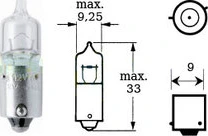 Lemputė 12v H6w Bax 9s