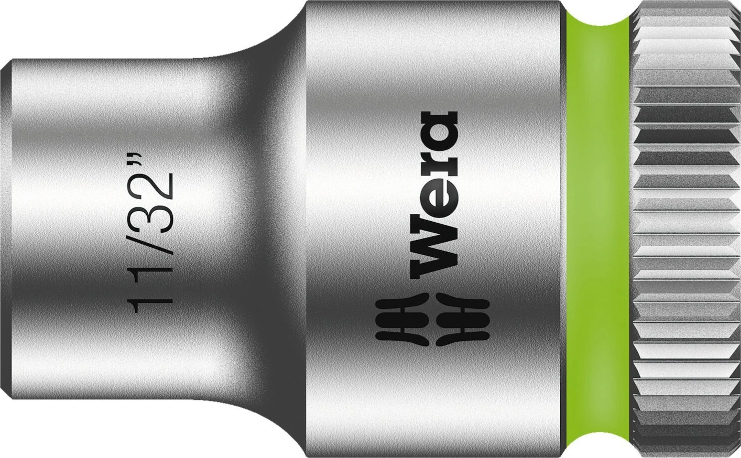 Wera Zyklop 3/8" socket - US sizes 11/32", 29 mm, Chrome