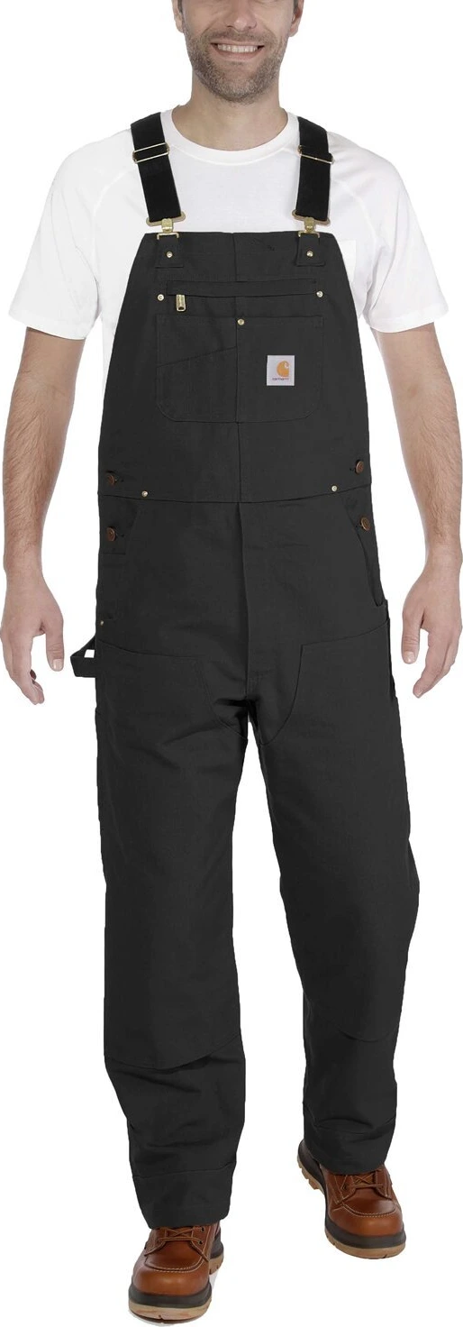 Carhartt Relaxed Fit duck bib overall, Black, 30/32