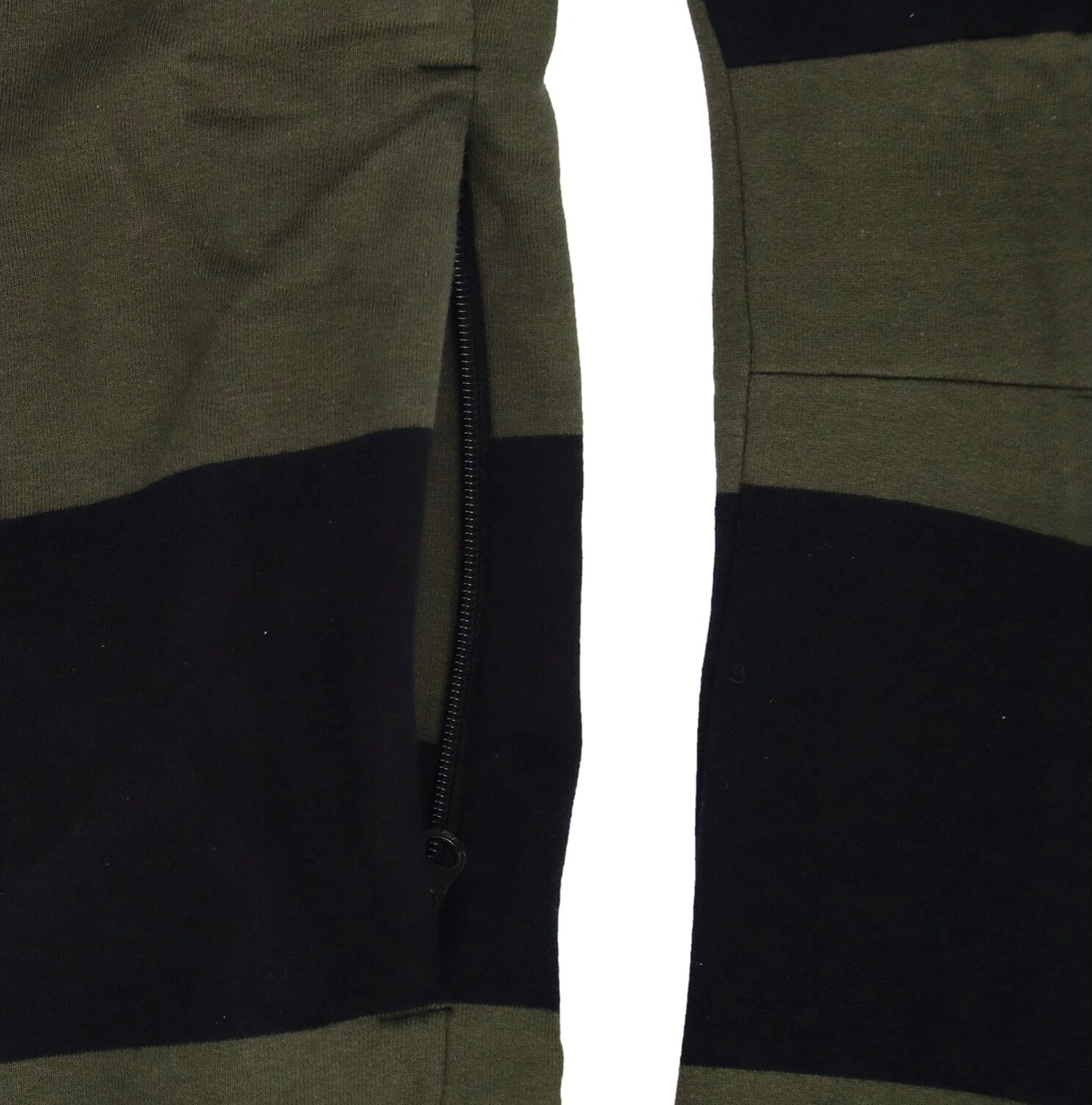 Roeg Shawn stripe sweatshirt, army Green, black, M