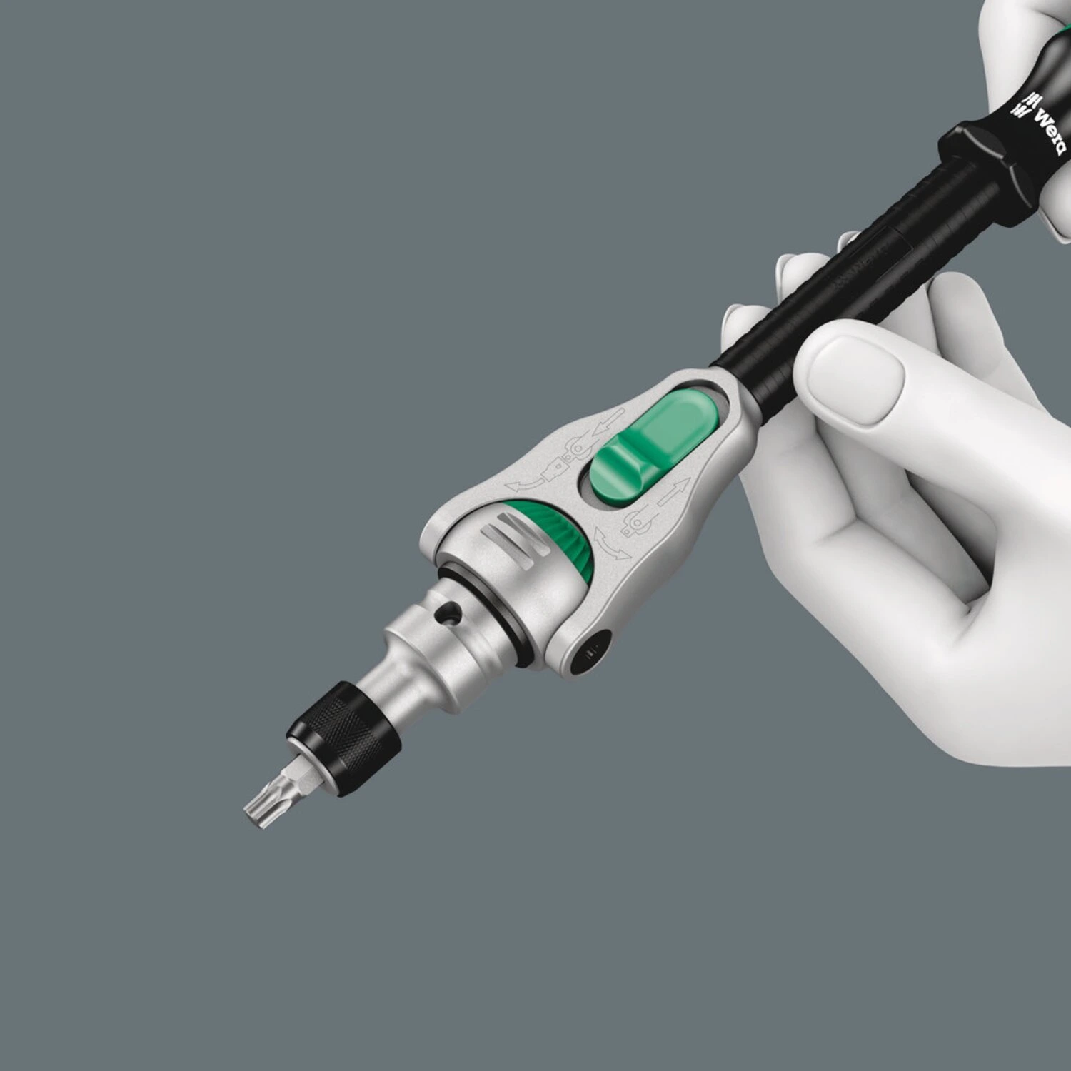 Wera Zyklop speed ratchet 1/4" drive, Green, 152 mm