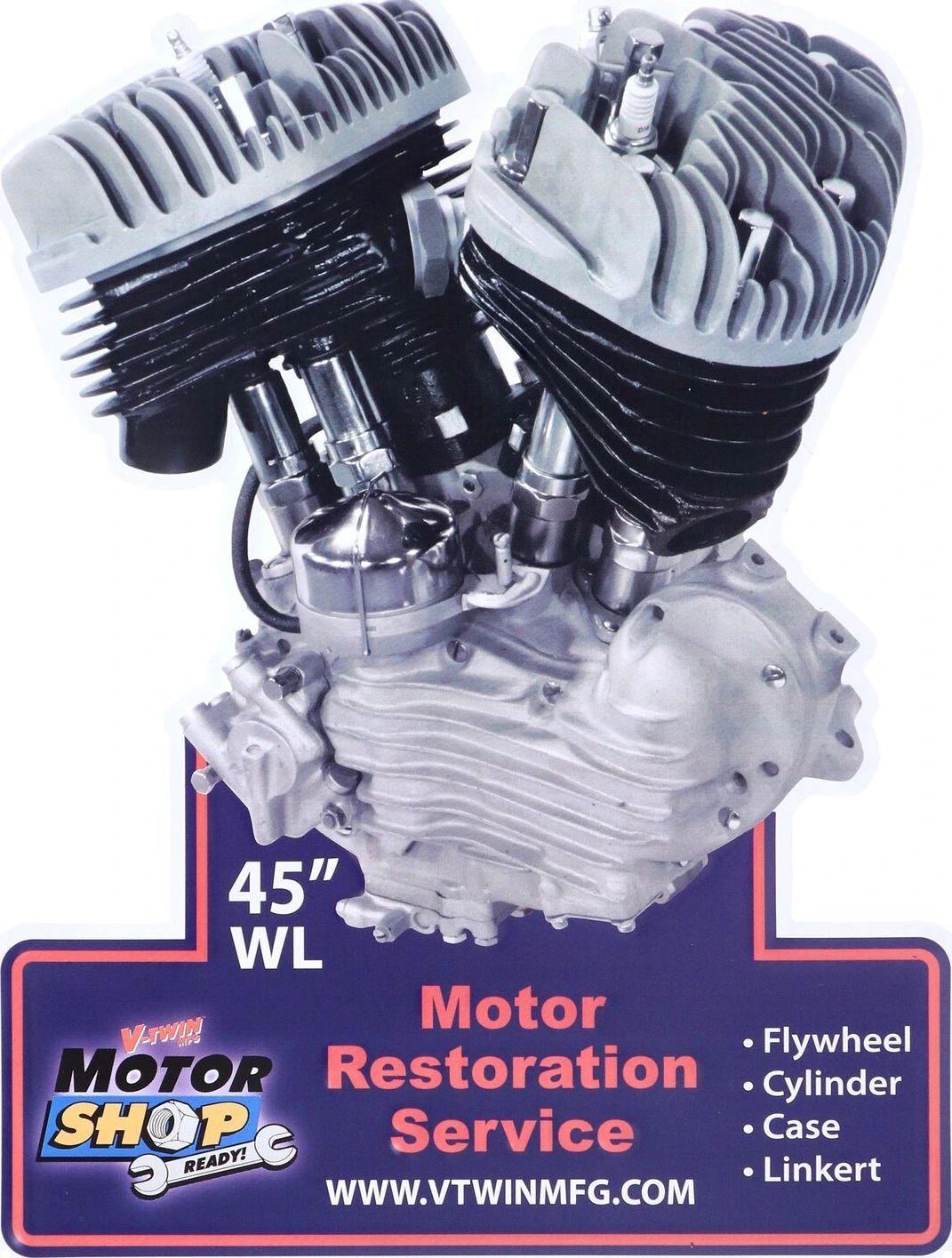 V-Twin Mfg, motor plaque V-Twin engine models