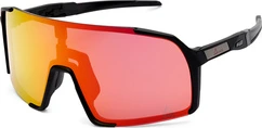 AMOQ Asteroid Sunglasses Black - Purple Red Mirror