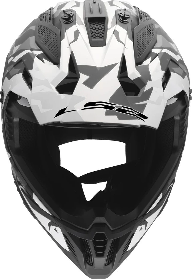 LS2 MX708 FAST II GROTESK Helmet - 3XL, Black Grey