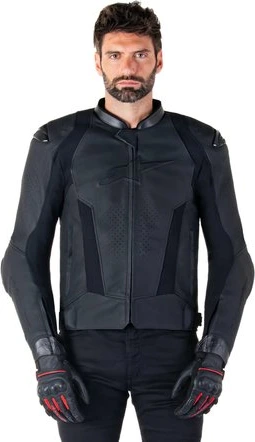 Alpinestars Leather Jacket Missile v3 Black/Black, 56