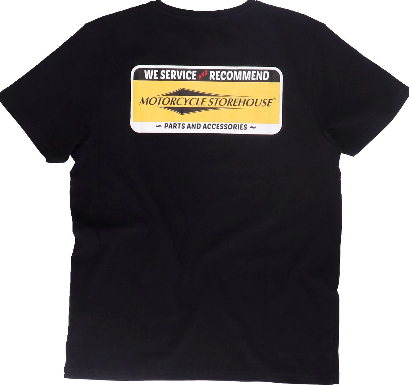 MCS logo t-shirt back artwork, Black, S