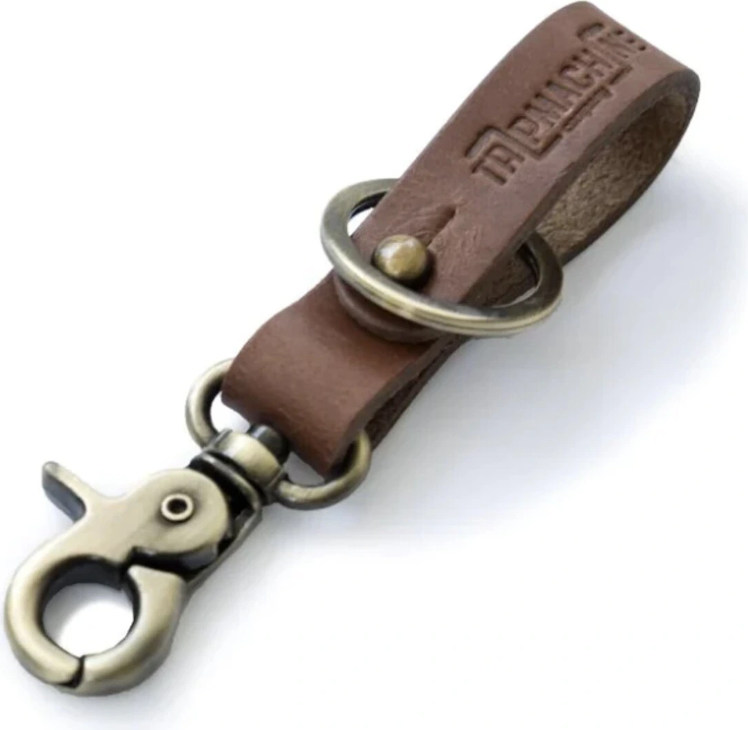 Trip Machine Key Fob vintage tan / antique, gold