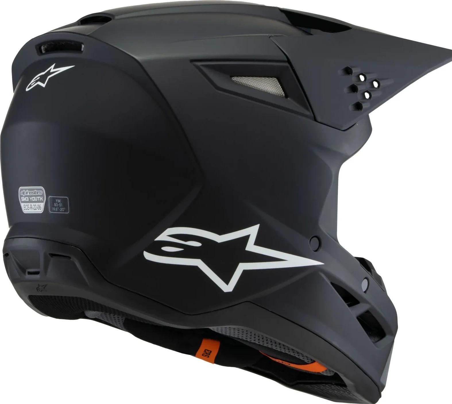 HELMET YTH SM3 SOLID BLACK YS