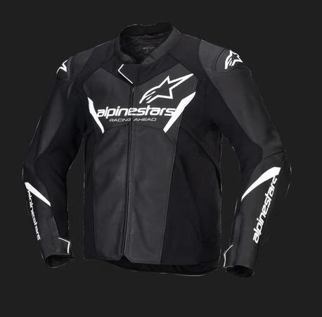 Alpinestars Leather Jacket Faster v3 Black/White, 50