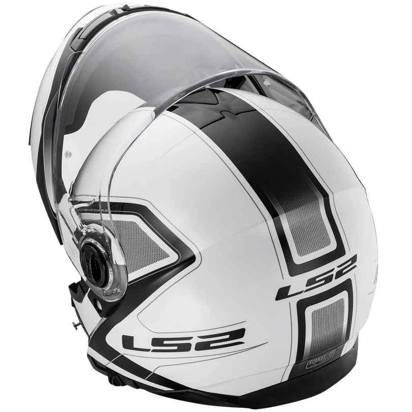 LS2 FF325 STROBE CIVIK helmet - White Black, XL