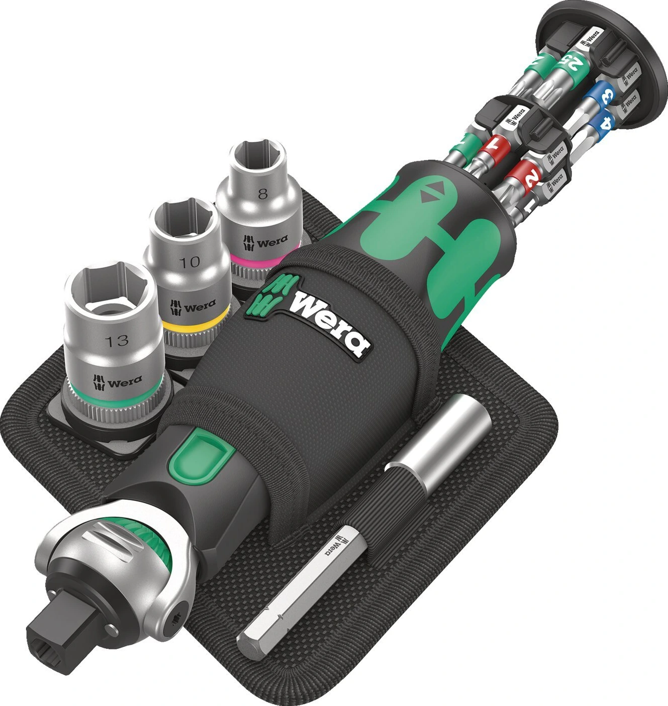 Wera, Zyklop Pocket set 2 with Metric sockets, Black