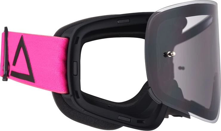 AMOQ MX Goggles Vision Magnetic Pink-Black - Smoke