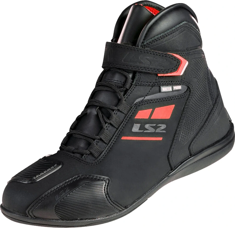 LS2 Garra Lady Waterproof Boots - 38, Black Red