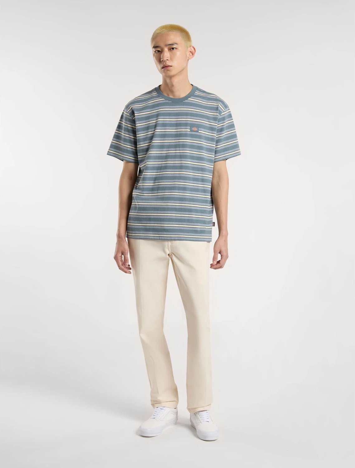 Dickies Lewistown Stripe t-shirt stormy weather, Blue, 2XL