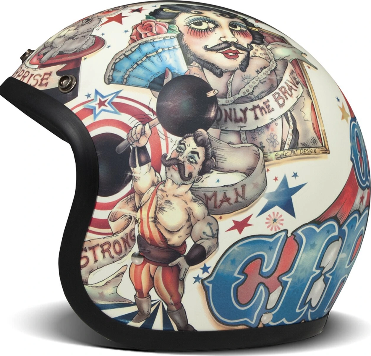 DMD Retro helmet Circus, Multi-color, L, Matte