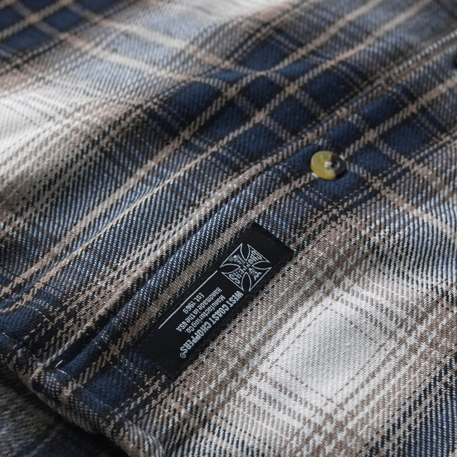WCC Riser shirt, Brown, blue, S