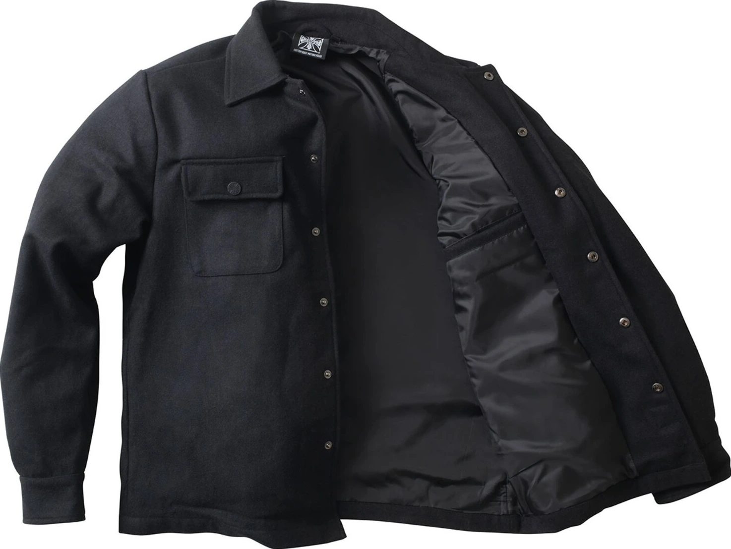 WCC Wool lined Plaidshirt, Black, S