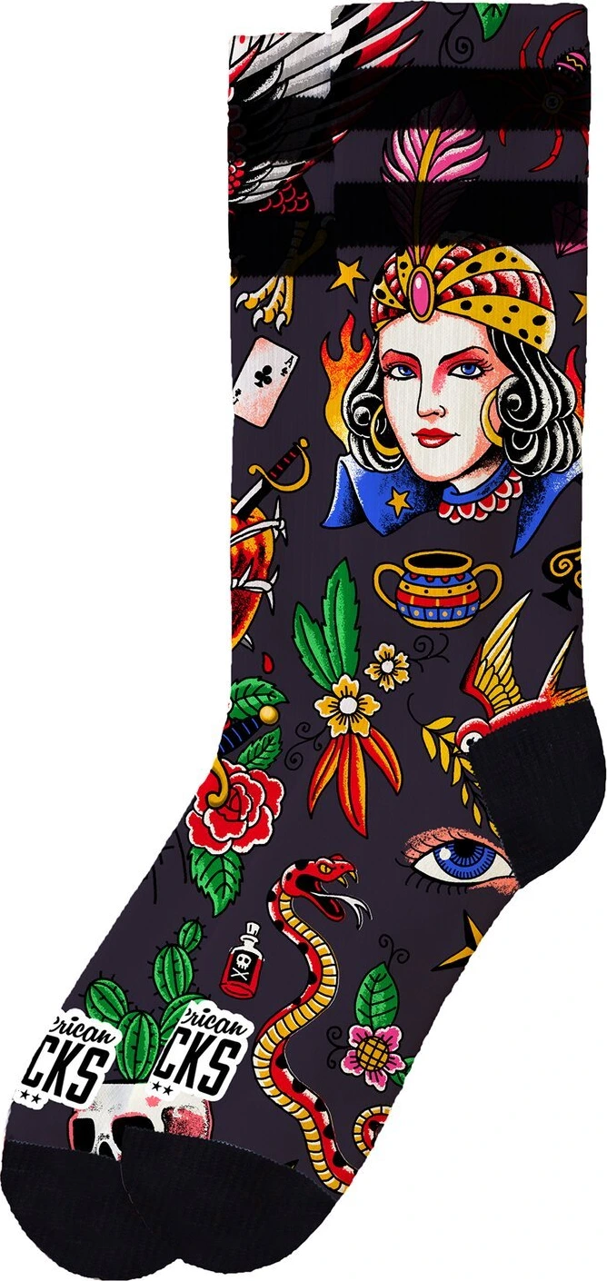 American Socks Sorcerer Signature socks, Black, S/M