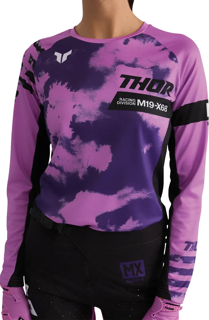 JERSEY WMN LAUNCHMODE BLEACH BLK/ORC XS