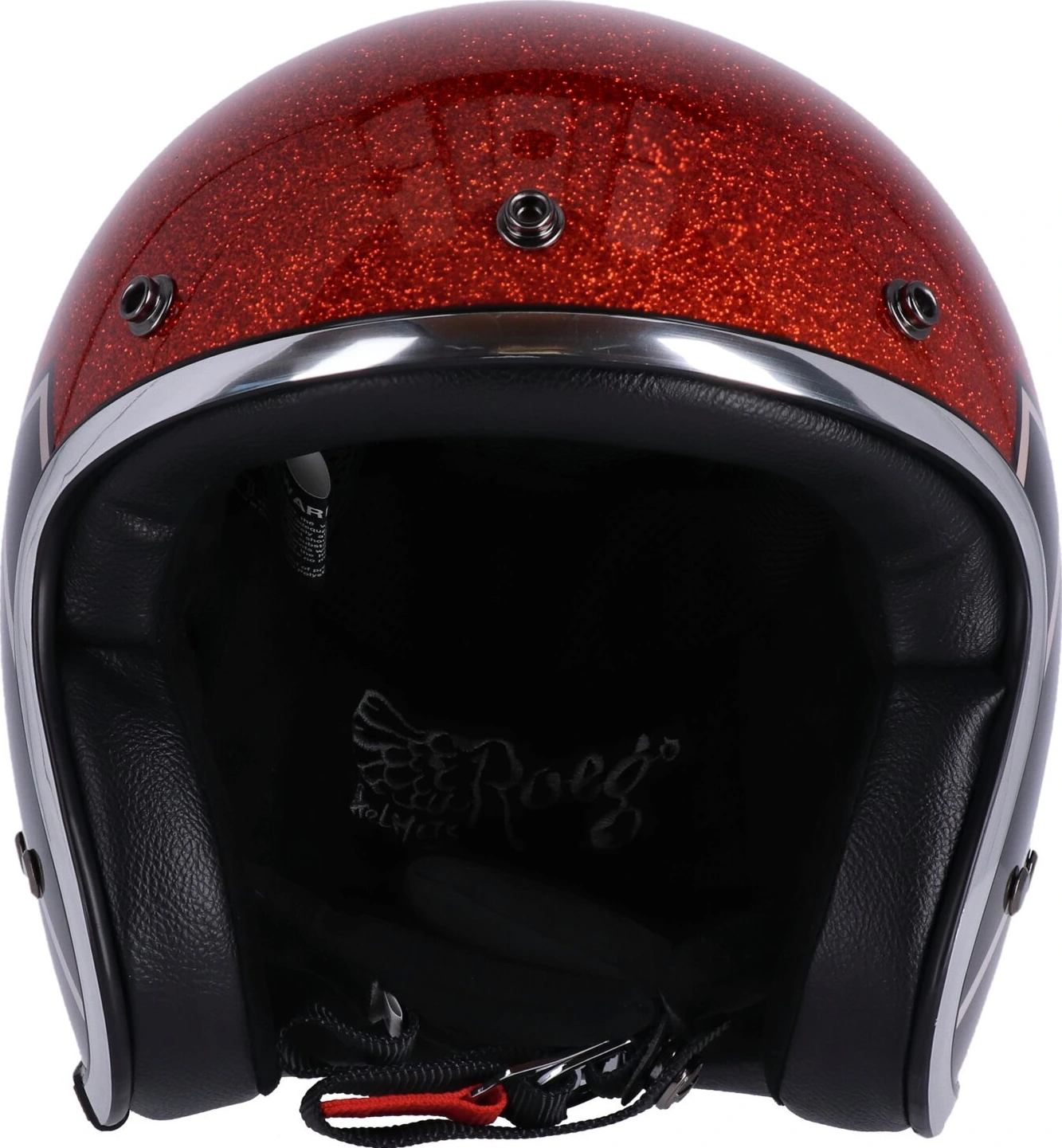 13 1/2 Skull bucket helmet flake, amber, S, Metal Flake