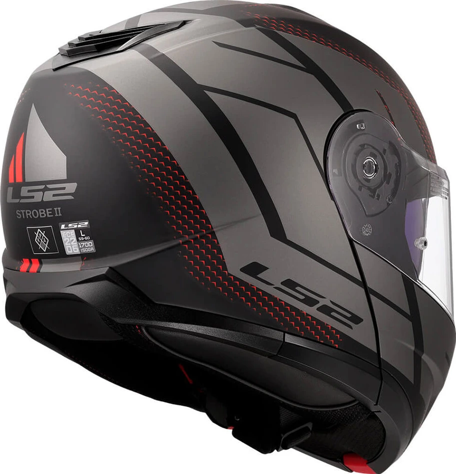 LS2 FF908 STROBE II CODE helmet - M, Black Grey