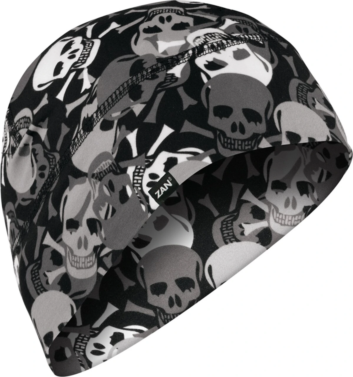 ZANheadgear Helmet beanie sportflex all over, skull Black