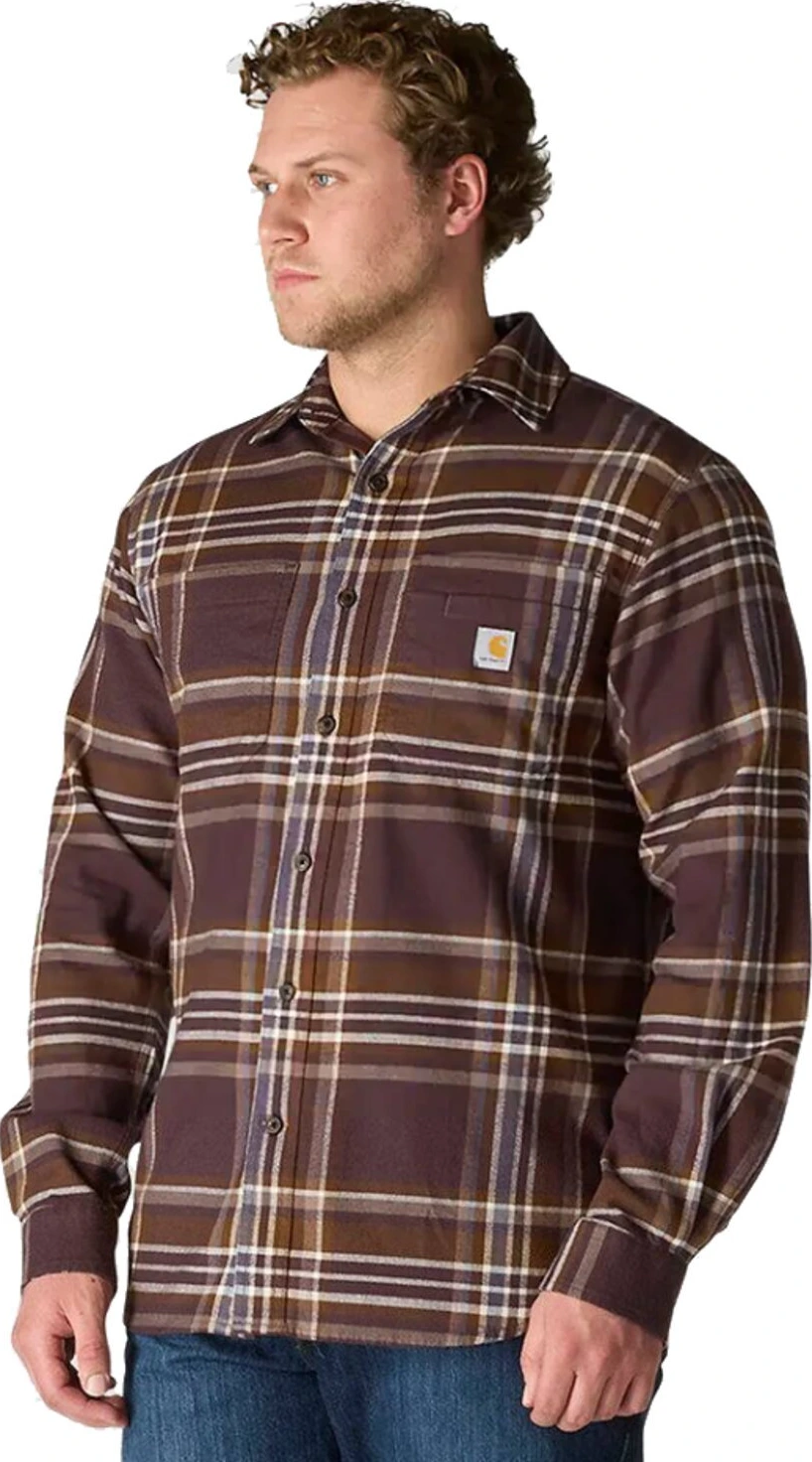Carhartt Flannel Plaid shirt, dark sepia, L