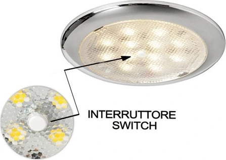 Procion nickel satin finish ceiling light w.switch