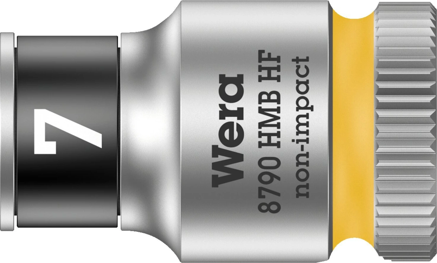 Wera Zyklop 3/8" socket with holding function - Metric 7.0, 7 mm, Chrome