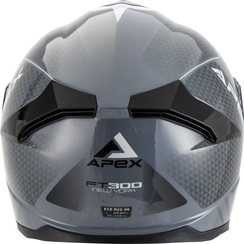 APEX Helmet FT300 New York grey/black XS