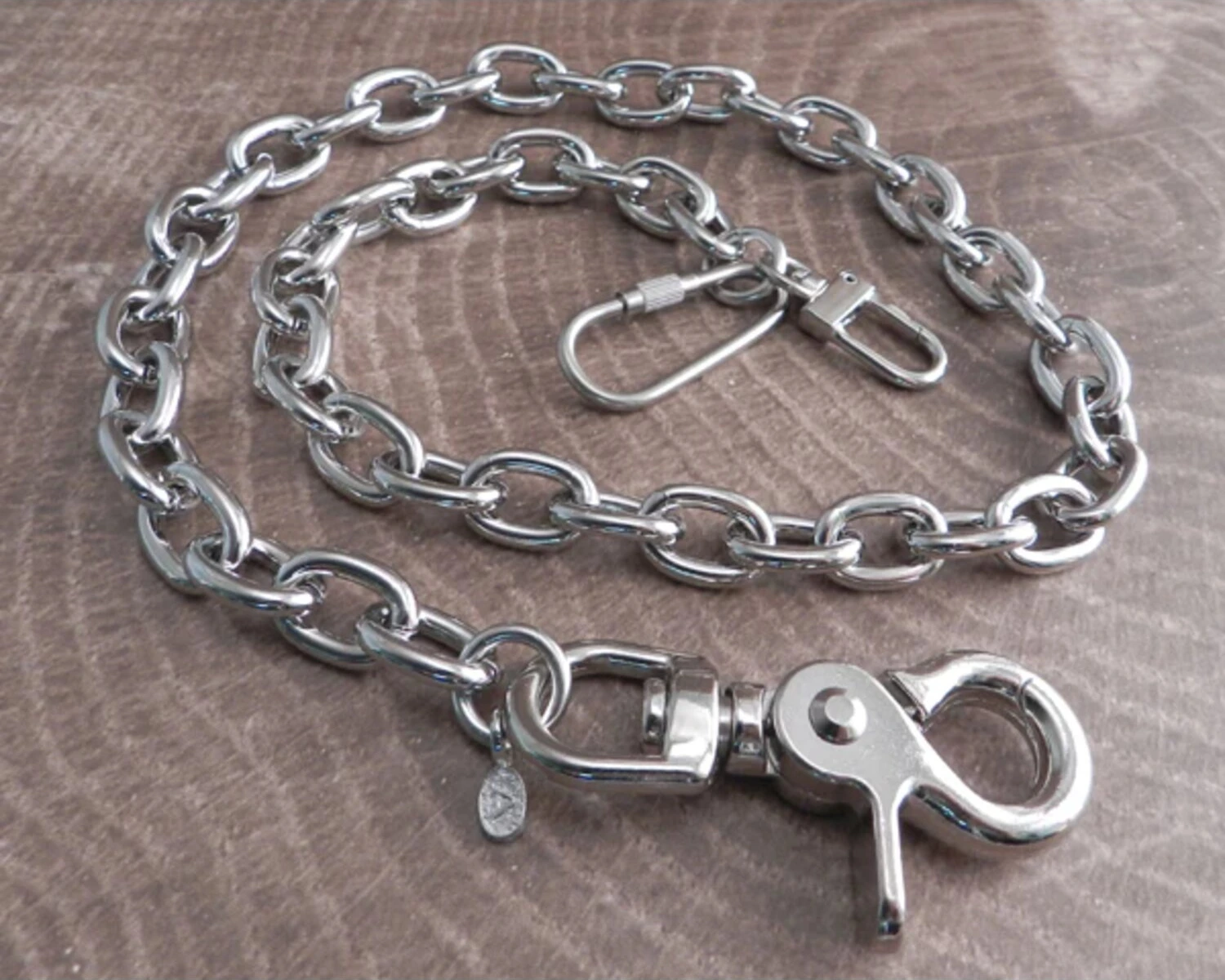 Amigaz Link Wallet Chain 22", Silver