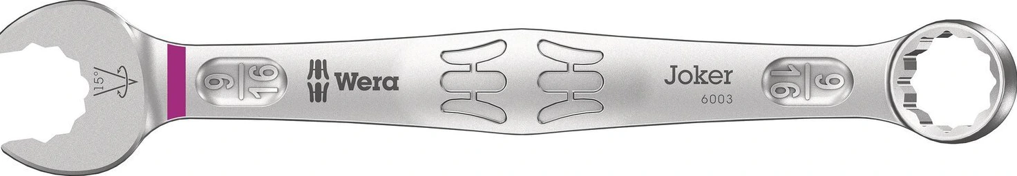 Wera wrench open/ box end 9/16" Joker 6003 series, 167 mm