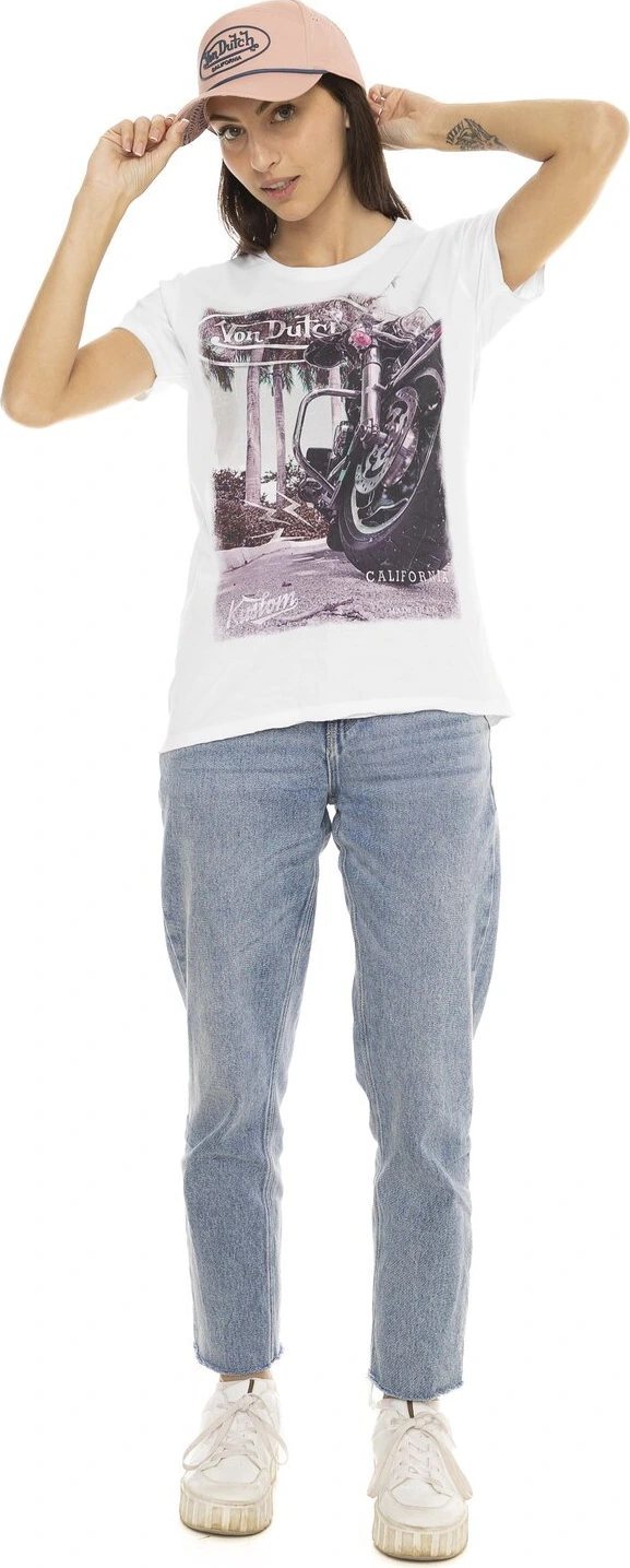 Von Dutch Moto female t-shirt, White, XS